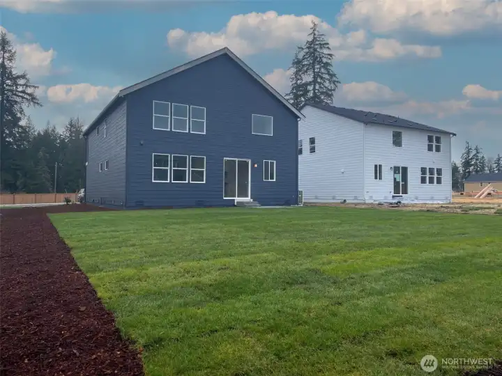 Actual backyard for home under construction and for sale. See site agent for more details.