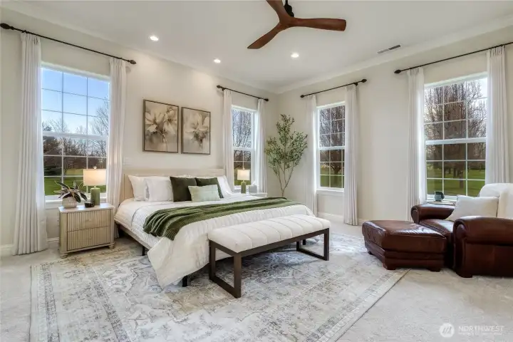 Primary en-suite with abundant natural light