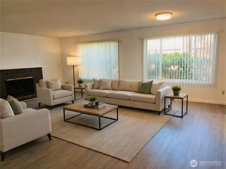 8848 living room, vinyl plank flooring throughout the unit.