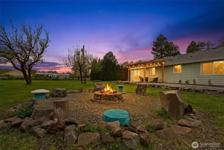 Enjoy the campfires in the back yard