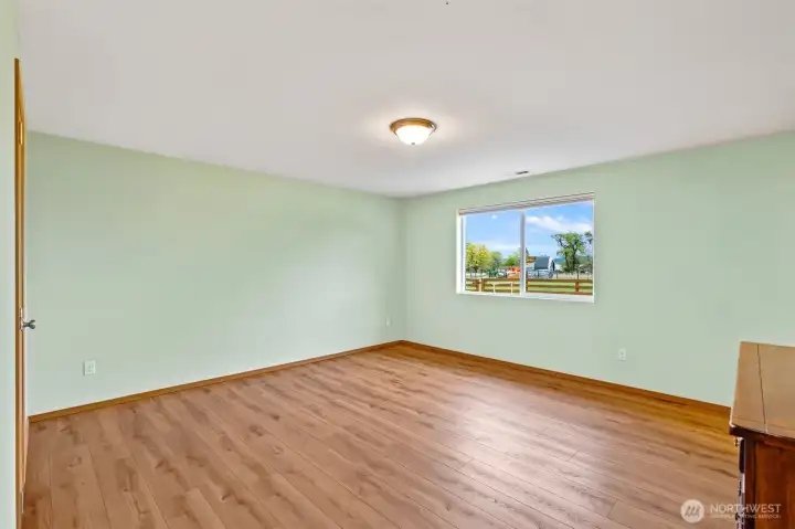 Master bedroom with walk in closet