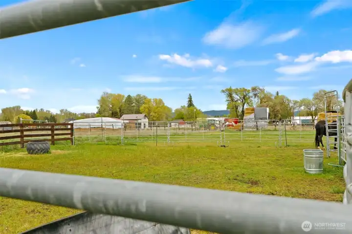 Paddock off barn