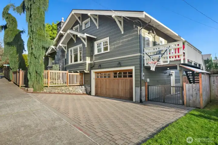 2 car garage and driveway parking as well