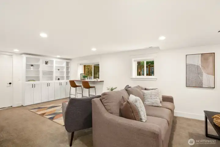 Great built-in and a window desk.