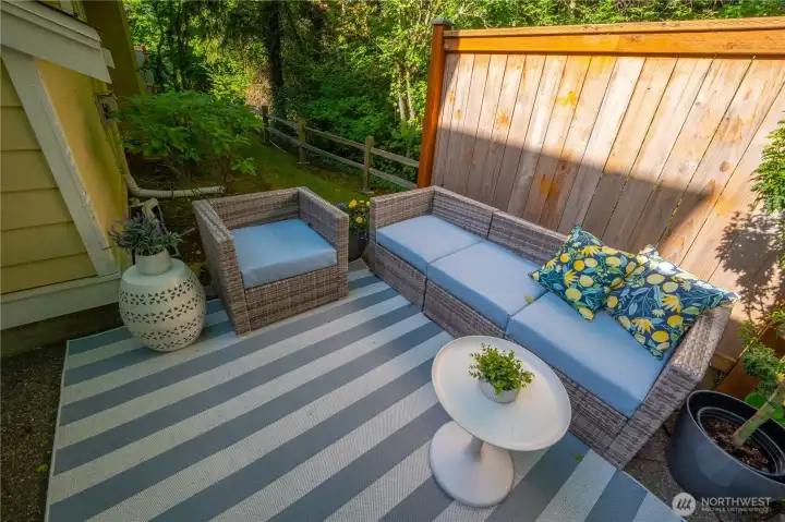 Privacy in your charming backyard area backing up to greenery