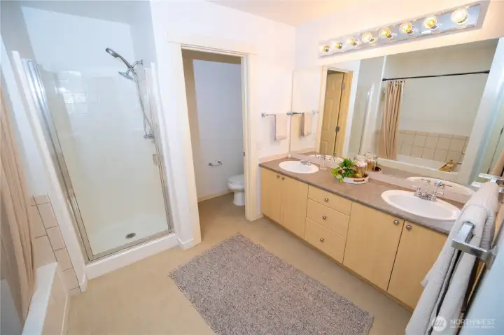 Big 5 piece primary bathroom with lots of storage