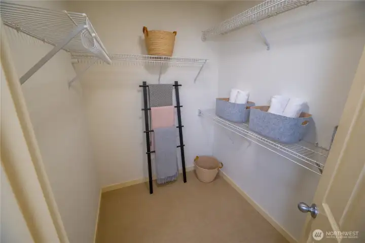 Primary large walk in closet