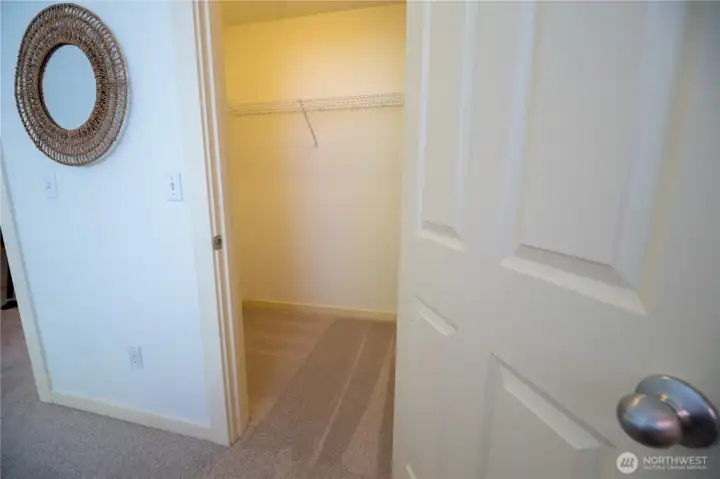 Walk in closets in two of the bedrooms