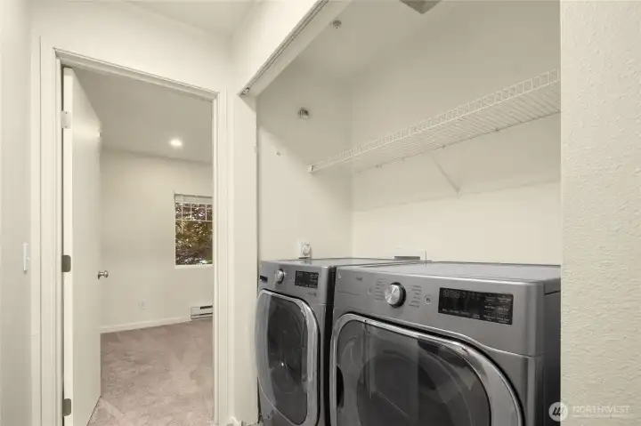 Oversized recently upgraded washer/dryer.
