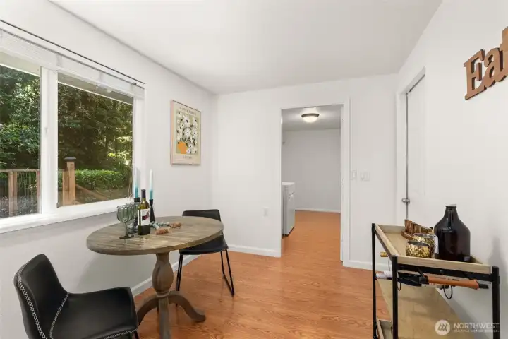 In kitchen eating space