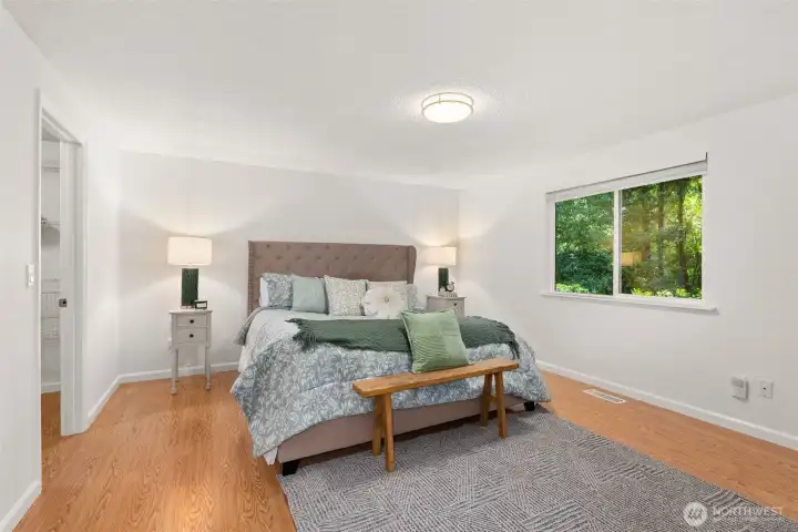 Spacious primary bedroom