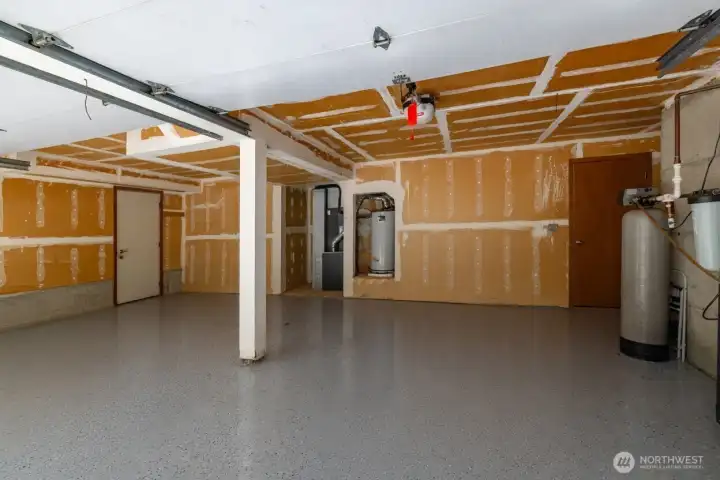 inside the attached 2 car garage