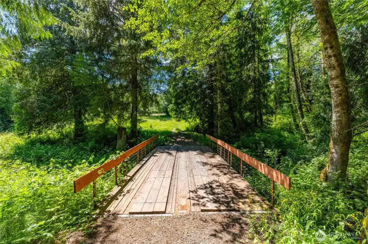 Bridge over the salmon spawning stream
