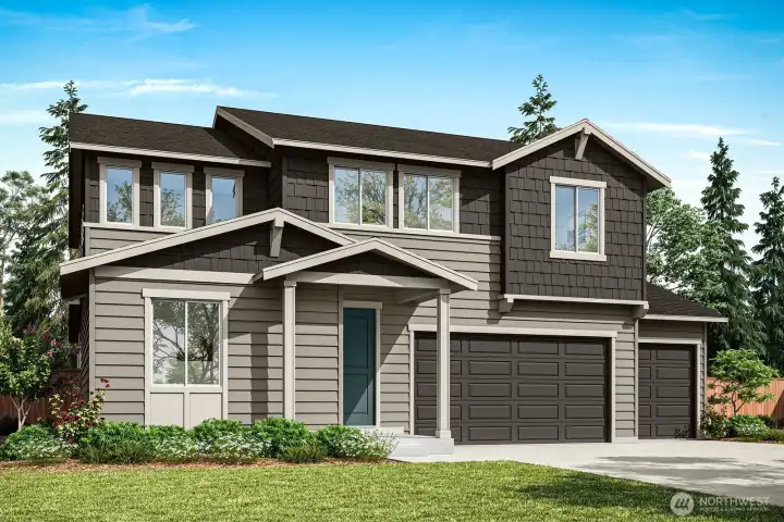 Rendering of the home. Rendering of the home.