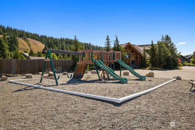 A play structure just outside the Activity Center.