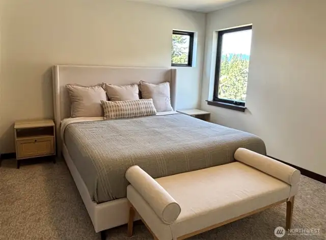 Second of two bedrooms on the upper level. There is also a shared bath. This photo is of the model home.