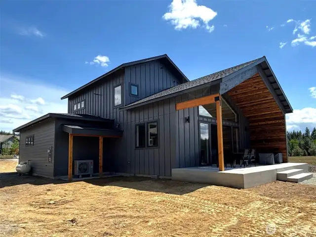 Exterior side elevation of the model home.