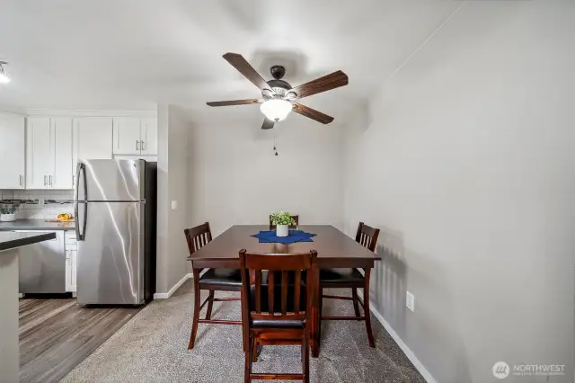 Spacious dining area