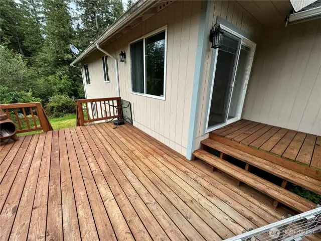 Deck is large and has a great view of the water