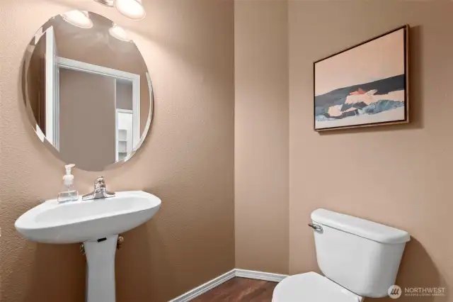 Guest main floor half bathroom.