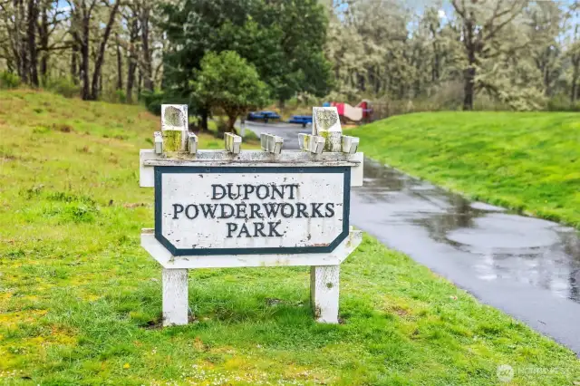 Powederworks Park just a across the street. Great for letting the kids play, or even a nice spot for a lovely picnic.