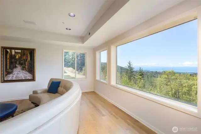 Downstairs is just as light as the main level.
