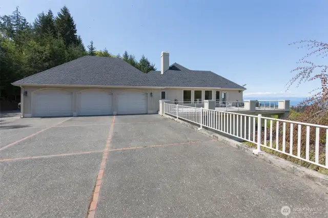The view above the sport court/pickleball area