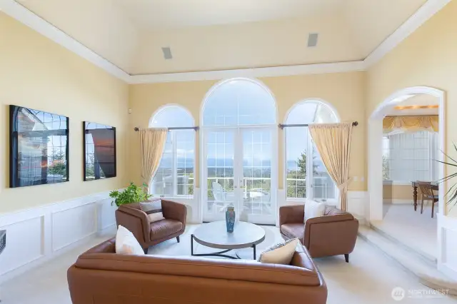 The main living area when you first enter this lovely home