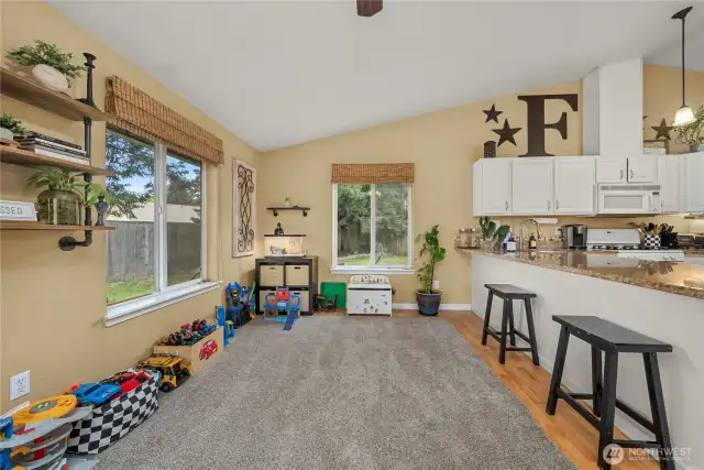 A comfortable family area to play with.