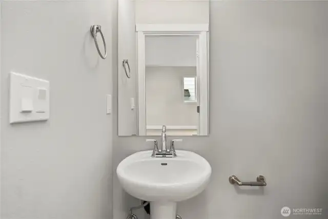 Convenient powder room for your guests.