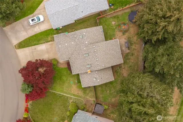 Overhead view of property.