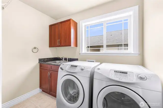 Main level laundry room.