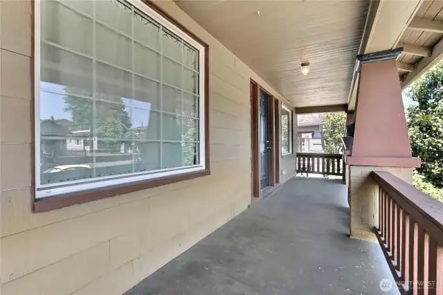 Great big porch perfect for your morning coffee or afternoon tea.