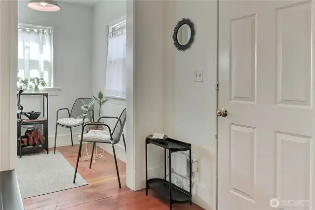 Cute little area right off the kitchen and mudroom.