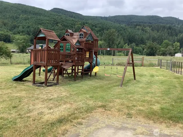Complete playset built on site, will stay