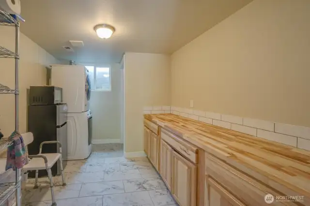 Lower level utility room