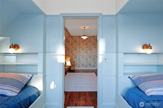 Children's bunk room.  It's in the details, look at the adorable light fixtures.