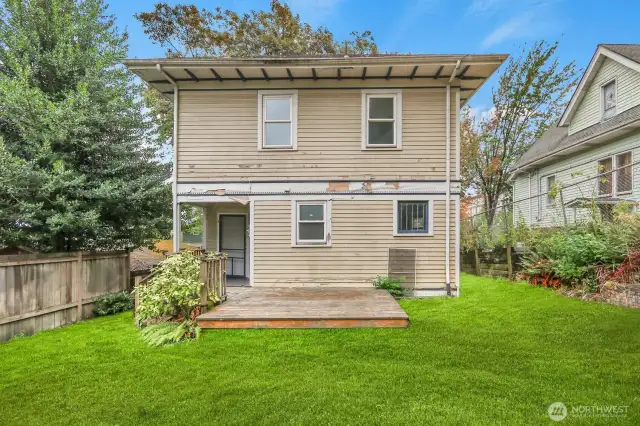 The backyard has great potential. Show here with frass that has been virtually added.