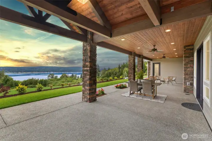Over 1,000 SF of covered outdoor entertaining space.