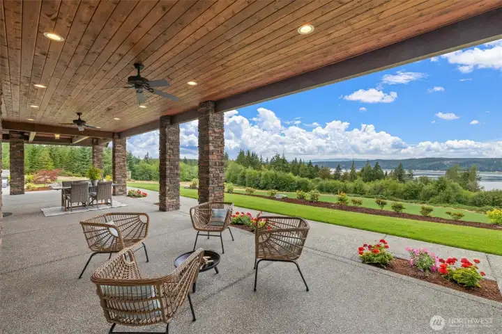 Over 1,000 SF of covered outdoor entertaining space.