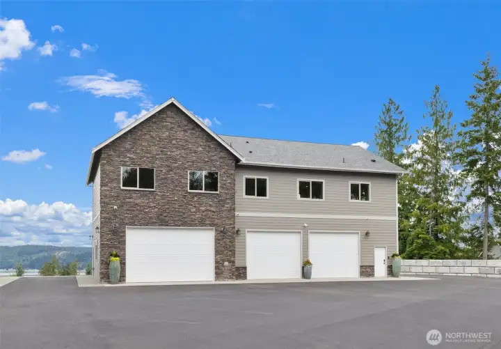 1 bed + office 1.75 bath guest home w/ garage below.
