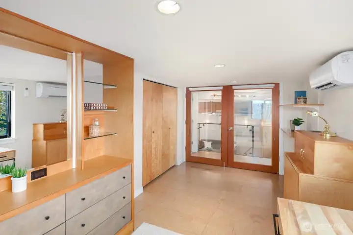 Custom built in dresser and desk