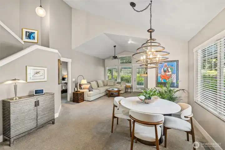 So much natural lighting throughout this home