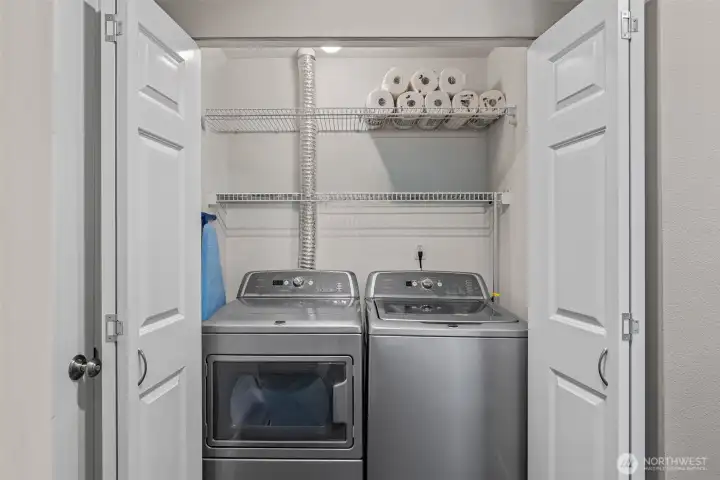 Washer and Dryer located on the Main Floor.