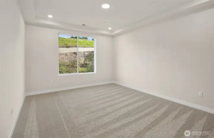 Carpeting choices vary per home. Photo of same design, not this specific house.