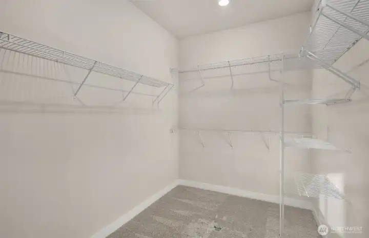 Spacious closet in primary ensuite.