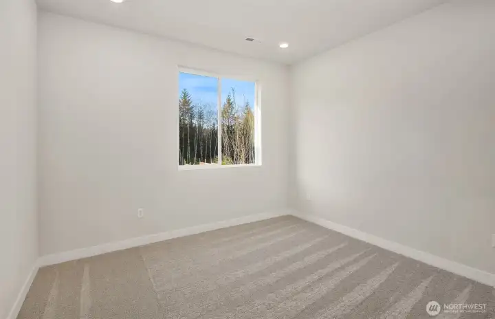 Carpeting choices vary per home. Photo of same design, not this specific house.