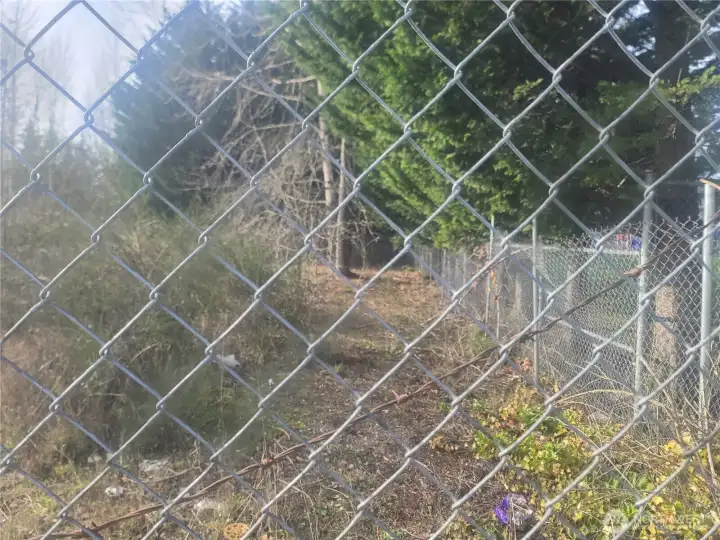 North property line bordering Blix Elementary Public School