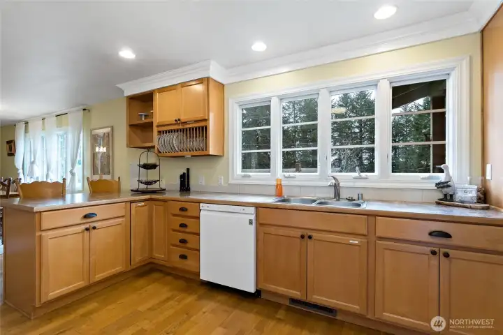 Solid Maple Cabinets.