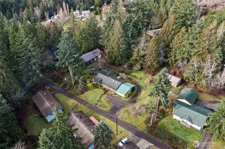 Aerial view of property.